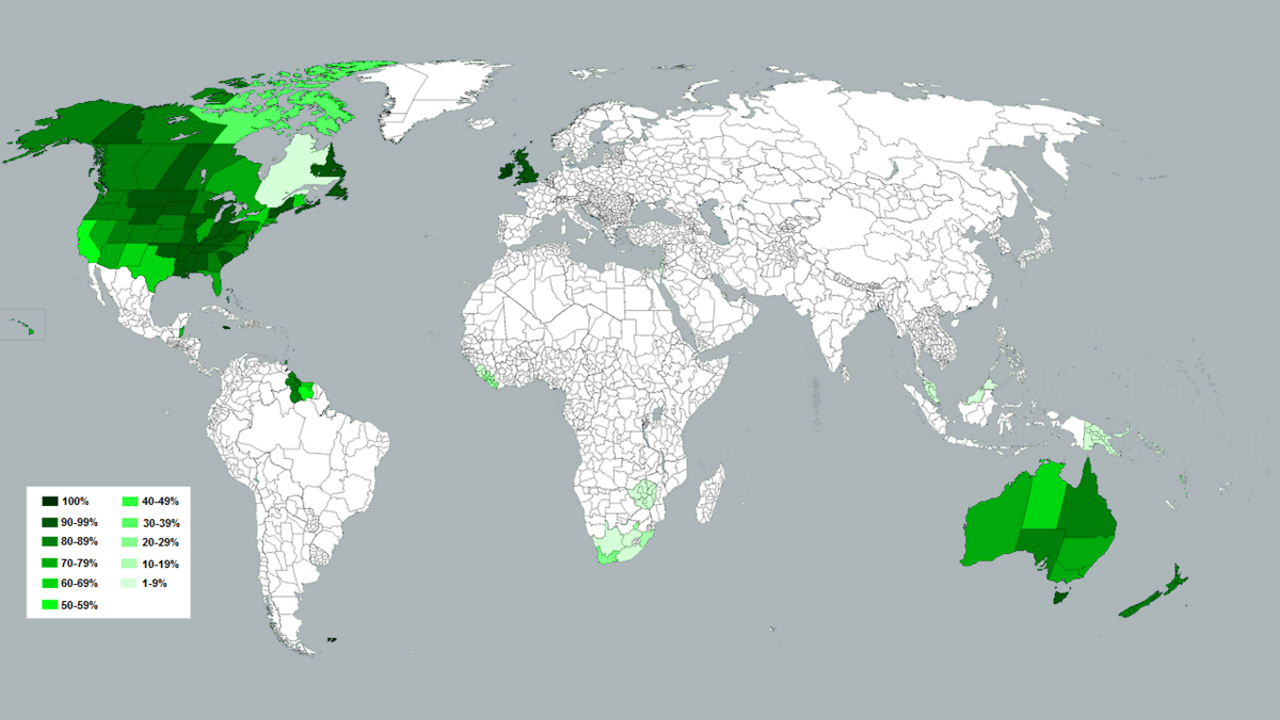 cac nuoc noi tieng anh